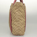 GUCCI GG Canvas Sherry Line Tote Bag Beige Red 189669 Auth BA1983-5