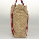 GUCCI GG Canvas Sherry Line Tote Bag Beige Red 189669 Auth BA1983-6