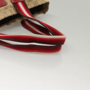 GUCCI GG Canvas Sherry Line Tote Bag Beige Red 189669 Auth BA1983-8