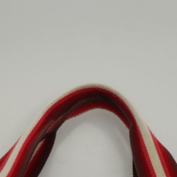 GUCCI GG Canvas Sherry Line Tote Bag Beige Red 189669 Auth BA1983