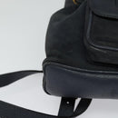GUCCI Bamboo Backpack Suede Leather Navy Gold 003 1956 0030 Auth BA1984-15