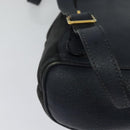 GUCCI Bamboo Backpack Suede Leather Navy Gold 003 1956 0030 Auth BA1984-17