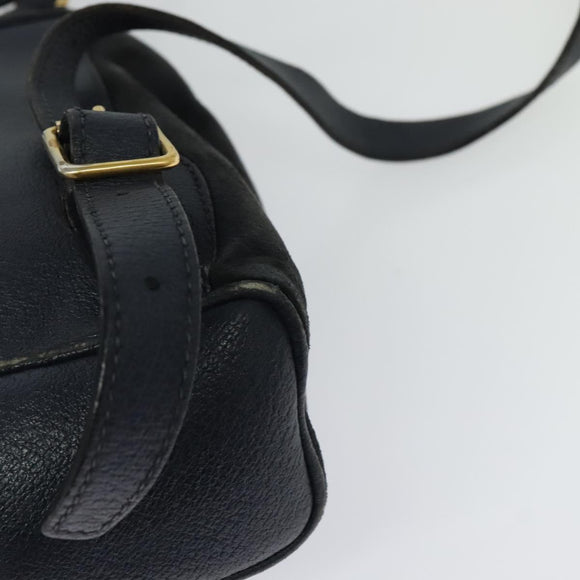 GUCCI Bamboo Backpack Suede Leather Navy Gold 003 1956 0030 Auth BA1984