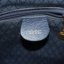 GUCCI Bamboo Backpack Suede Leather Navy Gold 003 1956 0030 Auth BA1984-18