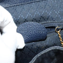 GUCCI Bamboo Backpack Suede Leather Navy Gold 003 1956 0030 Auth BA1984-12