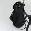 GUCCI Bamboo Backpack Suede Leather Navy Gold 003 1956 0030 Auth BA1984-3