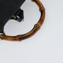 GUCCI Bamboo Backpack Suede Leather Navy Gold 003 1956 0030 Auth BA1984-7