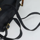 GUCCI Bamboo Backpack Suede Leather Navy Gold 003 1956 0030 Auth BA1984-9