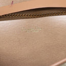 Christian Dior Honeycomb Canvas Chain Shoulder Bag PVC Beige Gold Auth BA1990-11