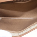 Christian Dior Honeycomb Canvas Chain Shoulder Bag PVC Beige Gold Auth BA1990-12