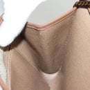 Christian Dior Honeycomb Canvas Chain Shoulder Bag PVC Beige Gold Auth BA1990-19