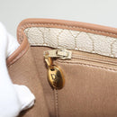 Christian Dior Honeycomb Canvas Chain Shoulder Bag PVC Beige Gold Auth BA1990-20