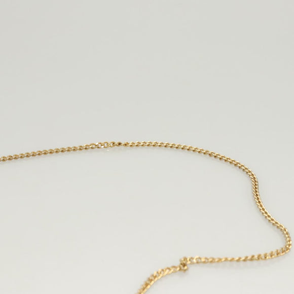 Christian Dior Honeycomb Canvas Chain Shoulder Bag PVC Beige Gold Auth BA1990