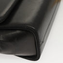 Salvatore Ferragamo Chain Shoulder Bag Leather Black Gold Auth BA1992-9