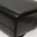 Salvatore Ferragamo Chain Shoulder Bag Leather Black Gold Auth BA1992-17