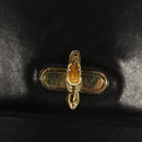 Salvatore Ferragamo Chain Shoulder Bag Leather Black Gold Auth BA1992-18