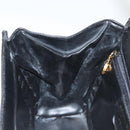 Salvatore Ferragamo Chain Shoulder Bag Leather Black Gold Auth BA1992-21