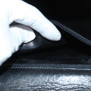 Salvatore Ferragamo Chain Shoulder Bag Leather Black Gold Auth BA1992-23