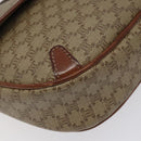 CELINE Macadam Canvas Shoulder Bag Beige Gold Auth BA1996-14
