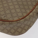 CELINE Macadam Canvas Shoulder Bag Beige Gold Auth BA1996-15