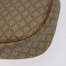 CELINE Macadam Canvas Shoulder Bag Beige Gold Auth BA1996-16