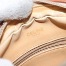 CELINE Macadam Canvas Shoulder Bag Beige Gold Auth BA1996-11