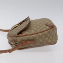 CELINE Macadam Canvas Shoulder Bag Beige Gold Auth BA1996-4