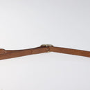 CELINE Macadam Canvas Shoulder Bag Beige Gold Auth BA1996-8