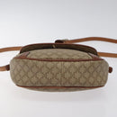 CELINE Macadam Canvas Shoulder Bag Beige Gold Auth BA1996-5