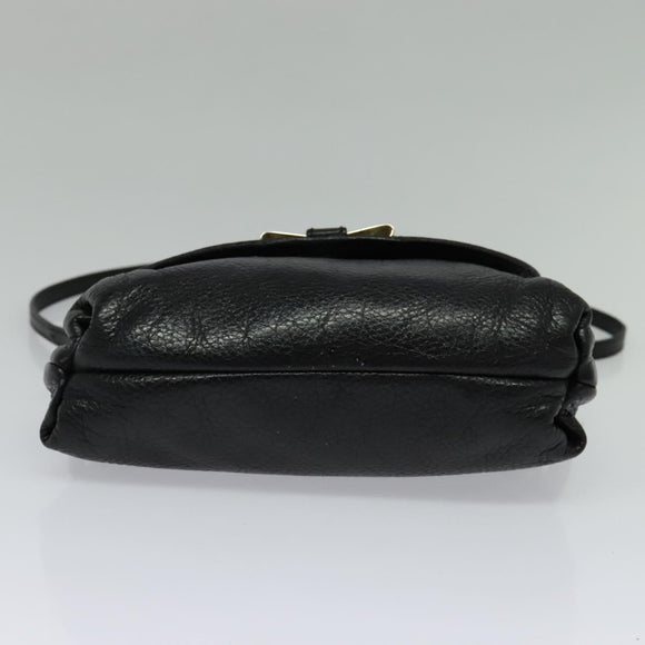 Chloe Lily Hand Bag Leather 2way Black Auth BA2001