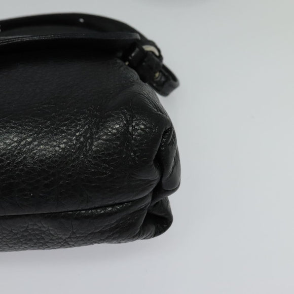 Chloe Lily Hand Bag Leather 2way Black Auth BA2001