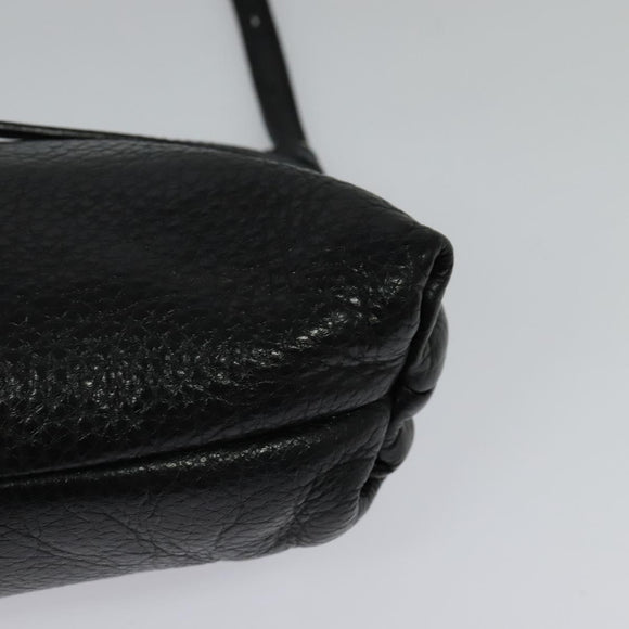 Chloe Lily Hand Bag Leather 2way Black Auth BA2001