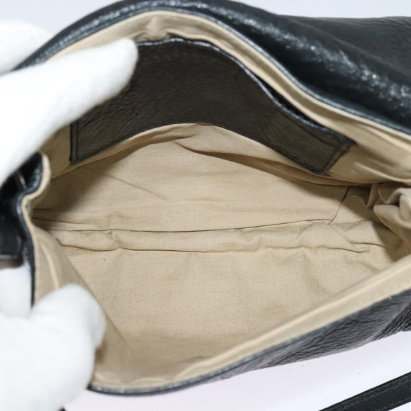 Chloe Lily Hand Bag Leather 2way Black Auth BA2001