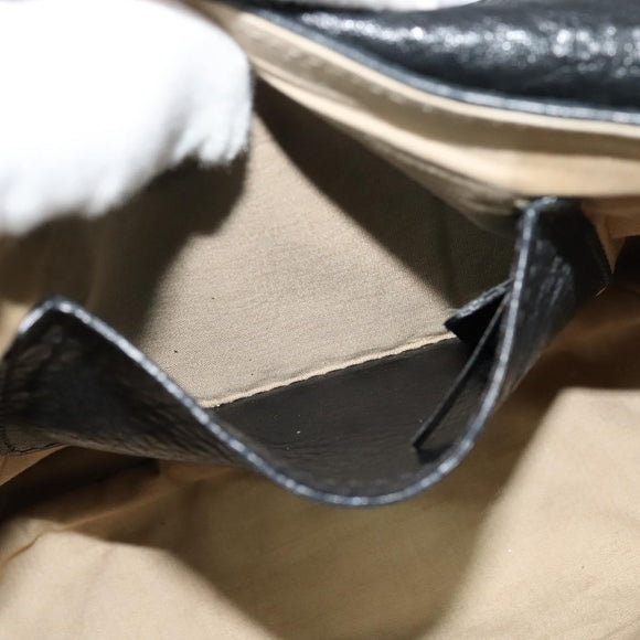 Chloe Lily Hand Bag Leather 2way Black Auth BA2001