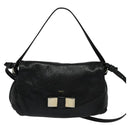 Chloe Lily Hand Bag Leather 2way Black Auth BA2001-13