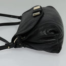 Chloe Lily Hand Bag Leather 2way Black Auth BA2001-3