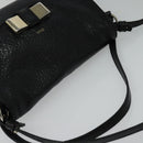 Chloe Lily Hand Bag Leather 2way Black Auth BA2001-6