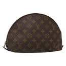 LOUIS VUITTON Monogram Trousse Demi Ronde Cosmetic Pouch M47520 LV Auth BA2009-1