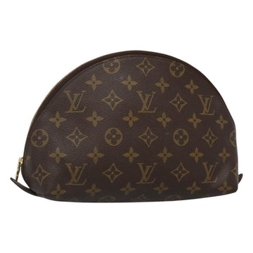 LOUIS VUITTON Monogram Trousse Demi Ronde Cosmetic Pouch M47520 LV Auth BA2009