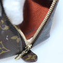LOUIS VUITTON Monogram Trousse Demi Ronde Cosmetic Pouch M47520 LV Auth BA2009-12
