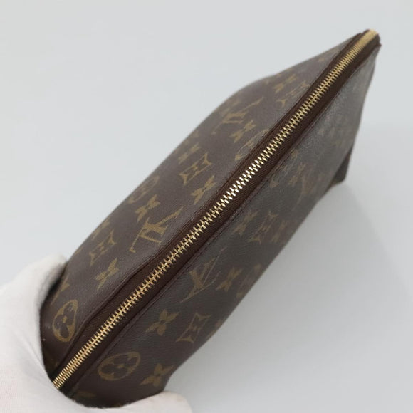 LOUIS VUITTON Monogram Trousse Demi Ronde Cosmetic Pouch M47520 LV Auth BA2009