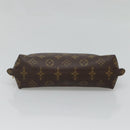 LOUIS VUITTON Monogram Trousse Demi Ronde Cosmetic Pouch M47520 LV Auth BA2009-6
