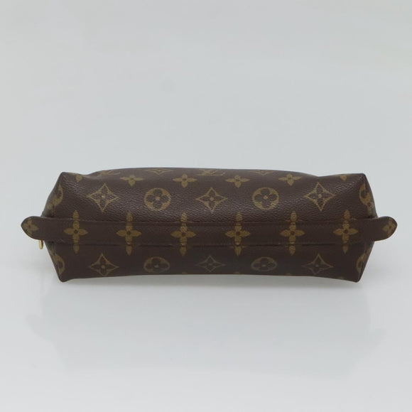 LOUIS VUITTON Monogram Trousse Demi Ronde Cosmetic Pouch M47520 LV Auth BA2009