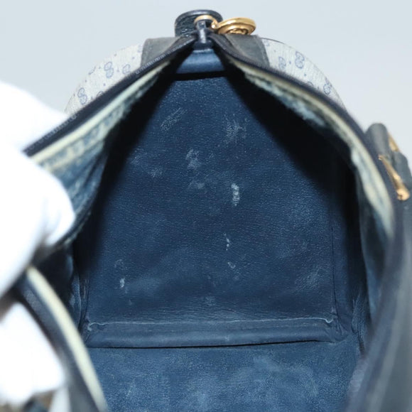 GUCCI Micro GG Supreme Sherry Line Bag PVC Navy Gold Red 40 02 007 Auth BA2011