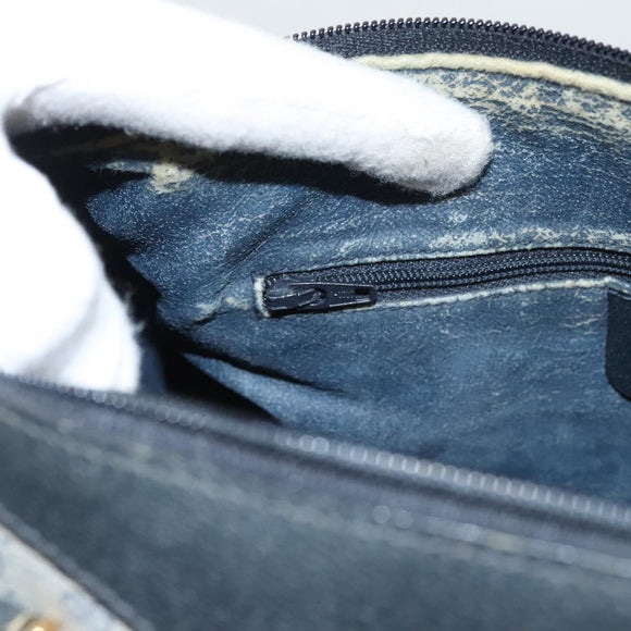 GUCCI Micro GG Supreme Sherry Line Bag PVC Navy Gold Red 40 02 007 Auth BA2011