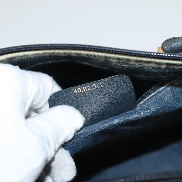 GUCCI Micro GG Supreme Sherry Line Bag PVC Navy Gold Red 40 02 007 Auth BA2011