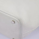 BURBERRY Shoulder Bag Leather White Silver Auth BA2015-15