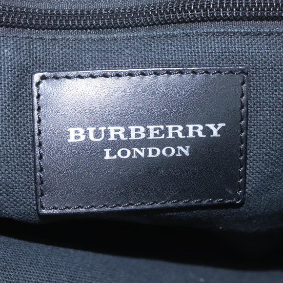 BURBERRY Shoulder Bag Leather White Silver Auth BA2015