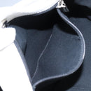 BURBERRY Shoulder Bag Leather White Silver Auth BA2015-22