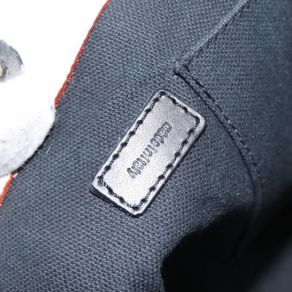 BURBERRY Shoulder Bag Leather White Silver Auth BA2015